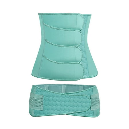 Fjofpr Cyber & Monday Deals Green Corset Tops for Women Women s Solid Color Set Satin 4-pack Postpartum Shaping Waist Belt For Pregnant Women