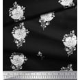 thumbnail image 2 of Soimoi Cotton Duck Fabric Leaves & Floral Block Print Fabric by The Yard 42 Inch Wide, 2 of 3