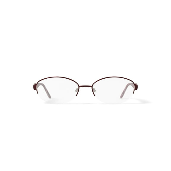 Sophia Loren Women's BR68 Oval Prescription Eyeglasses with Case, Burgundy