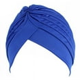 thumbnail image 2 of ZOUYUE 5 Pieces Stretch Polyester Turbans Head Bennie Cover India's Hat Twisted Headwrap, 2 of 10