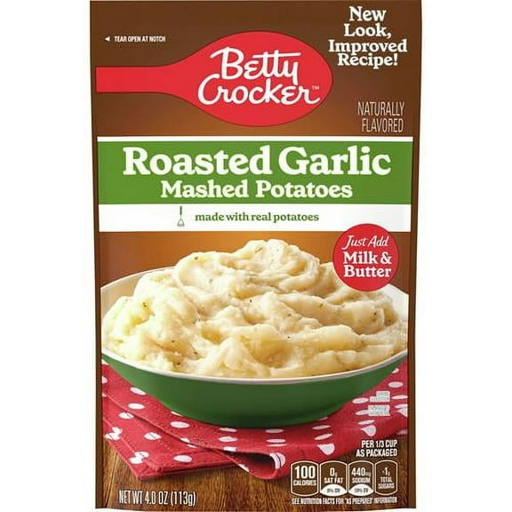 Betty Crocker Roasted Garlic Mashed Potatoes, 4 Oz. - Pack of 2