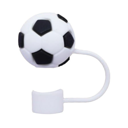 

straw cover cap for hydroflask tumbler Simple 1pcs Straw Covers Cap Compatible With 20 30&40 Oz Tumbler Cups Topper Fits 0.4In Reusable Baseball Basketball Soccer Silicone Tips Lids