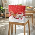 thumbnail image 3 of TSOVTHRID Dining Chair Back Cover Cute Santa Claus Reindeer Print Kitchen Chairs Cover Decorative Chair Protector Slipcovers for Home Hotel Office Farmhouse Christmas Decoration, Set of 1, 3 of 7