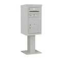 thumbnail image 3 of Salsbury Industries Pedestal Mounted 1 Unit 3 Door Front Load 4C Horizontal Cluster Box Unit with 1 Parcel Locker, 3 of 6