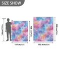 thumbnail image 4 of 60x80 inch Crystal Fleece & Arctic Fleece Blanket Soft Bed Throws for Home or Camping Watercolor Powder Blue Pattern, 4 of 7