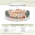 thumbnail image 6 of ZNDUO Love Happy Little Fox Pattern Round Tablecloth, Anti-fouling and Anti-wrinkle Washable Polyester Table Cloth, 60 inch, 6 of 8