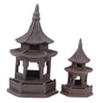 thumbnail image 4 of Raindrops  2 Pcs Ceramic Zen Ornaments Decorative Micro-landscape Adornments Brown, 4 of 8