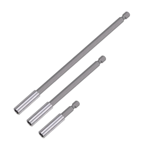 Uxcell 3 Sizes Magnetic Drill Bit Extension Set 1/4" Shank 1/4" Socket  Bit Extenders