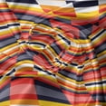 thumbnail image 7 of Ambesonne Geometric Valance & Curtain, Colorful Horizontal Line, 55"x24", Scarlet Orange Blue, 7 of 7