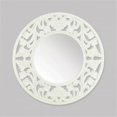 thumbnail image 1 of Accent Plus 10018920 Miroir Mural Rond Sculpté&44; Blanc, 1 of 2
