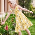 thumbnail image 6 of Xdegoge Kids Girls's Easter Egg Dress Midi Tiered A Line Crewneck Ruffle Cap Sleeve Tween Summer Sundress Flowy Flattering Lightweight Casual Holiday Theme Party Outfit for Teen, 6 of 7