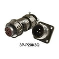 thumbnail image 1 of 2-7 Pin Aviation Plug Connector M20 Panel Mount Flange 7Pin P20K11Q, 5Pin P20K9Q, 4Pin P20K6Q, 3Pin P20K3Q, 2Pin P20K2Q Aviation 3Pin P20K3Q, 1 of 9