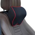 thumbnail image 1 of Cojín para la espalda del coche, almohada cómoda, accesorios para automóviles (borde rojo negro), 1 of 4