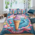 thumbnail image 1 of 3D Ice Cream Printed Comforter Cover Set Children Adult Unique Design Bedding Set Bedroom Decor,Twin (68"x86"), 1 of 5