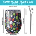 thumbnail image 5 of 12oz Stemless Wine Tumblers Strawberry Plants Fruit Leaf Flower Vacuum Insulated Stainless Steel Travel Tumbler Cups Mug with Lid and Straw for Champaign,Cocktail,Beer with Cleaning Brush, 5 of 5