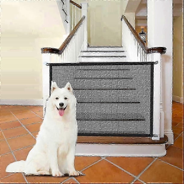 Baby Gate For Stairs No Drilling, 43.3" W X 28.3" H Retractable Dog Gate Baby Gate For The House, Mesh Baby Gate