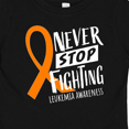 thumbnail image 4 of Inktastic Never Stop Fighting Leukemia Awareness Orange Ribbon Boys or Girls Baby T-Shirt, 4 of 5