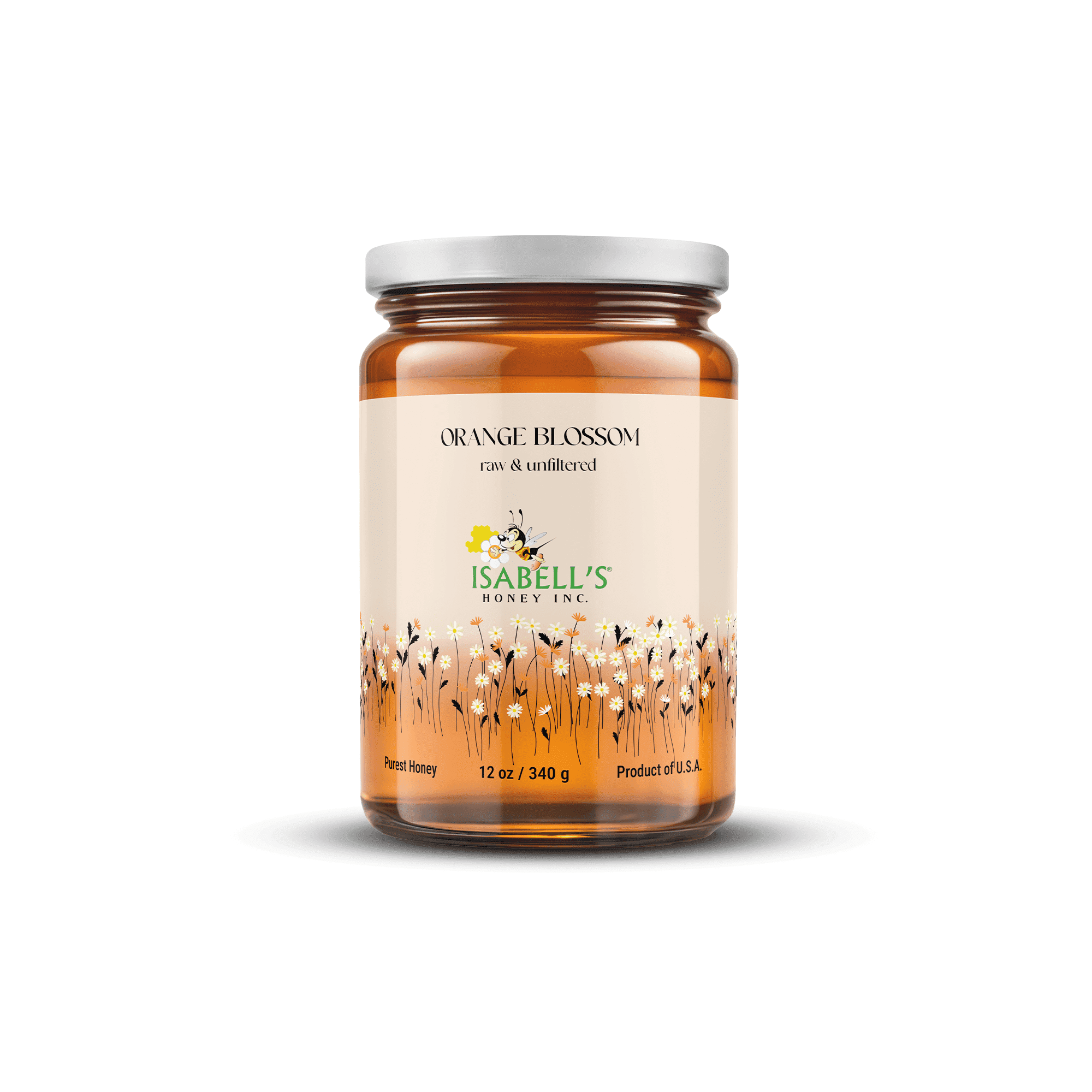 3 Packs of Orange Blossom - Natural Honey 12 oz Each