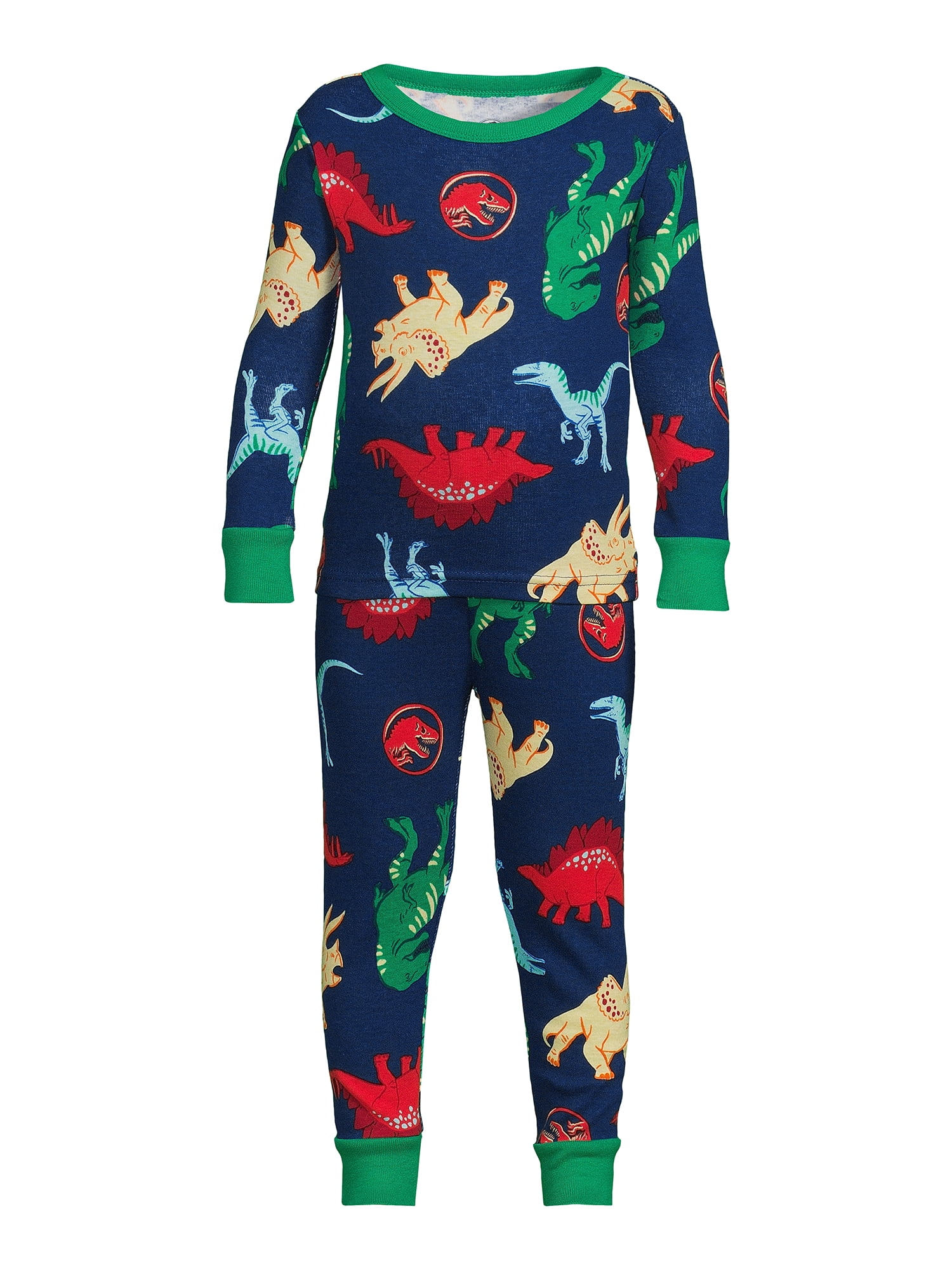 Jurassic World Toddler Boys Long Sleeve Top and Pants, 2-Piece Pajama Set, Sizes 12M-5T