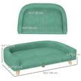 thumbnail image 3 of PawHut Dog Sofa with Washable Cover, Anti-slip Foot Pads, Green, 3 of 10