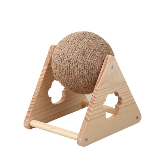 S SERENABLE Cat Scratching Ball for Indoor Cats Furniture Protector Rotatable with Stand A