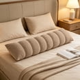 thumbnail image 6 of KQJQS 39 Inch Long Body Pillow, Beige Side Sleeper Pillow for Leg and Waist Support, Soft Bed Pillow for Sleeping, Pregnancy and Home Rest, 6 of 6