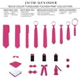 thumbnail image 5 of Jacob Alexander Boy's Regular Self Tie Prep Solid Color Necktie - Fuchsia, 5 of 6
