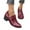 Wine |#31, variant on Kopltyrfg Women's Ankle Boots & Booties,Fashion Chunky Block Heel Ankle Boots for Women Low Heel Cutout Pointed Toe Pull On Zipper Ankle Booties 2025 Fall Boots for Women (Wine,41)