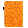 thumbnail image 6 of Tablet Case for 6" Kindle Paperwhite (Previous 10th Gen 2018), Embossed Tree Pattern PU Leather Book Style Smart Auto Wake/Sleep Cover with Stand Card Slots Magnetic Clasp Shockproof Case, Khaki, 6 of 10