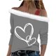thumbnail image 2 of Xuyuer Valentine Shirt Women Love Heart Graphic Sloping Shoulder Suspender Shirt Funny Valentine's Day Gift Shirts Love Tops, 2 of 6