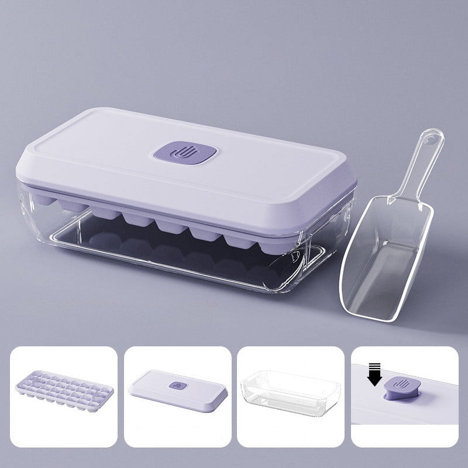 Tray With Lid Large Capacity Silicone Ice Maker For Ice And Cubes Small Ice Container for Freezer Large Ice Cubes Tray Silicone Big Ice Cubes Silicone Silicone Milk Tray Ice Pack Cubes Sheets Pellet