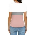 thumbnail image 5 of HongQid Womens' Stretchy Ribbed Round Neck Short Sleeve Gym Workout Slim Fitted Casual Cropped Top T-Shirt, 5 of 5