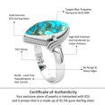 thumbnail image 6 of 925 Sterling Silver Women Jewelry Copper Blue Turquoise Ring, 6 of 10
