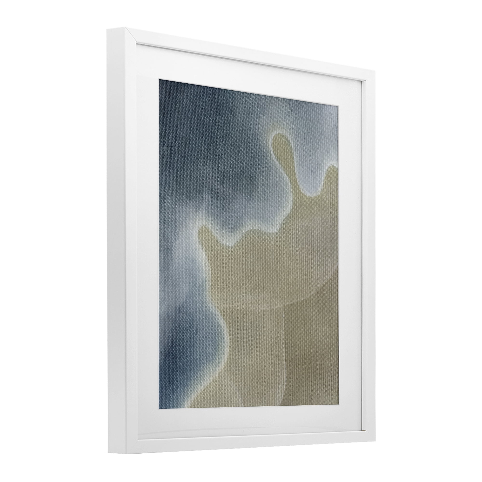 Stupell Industries Turning The Tides Abstract White Framed Print Under Glass, design by Grace Popp