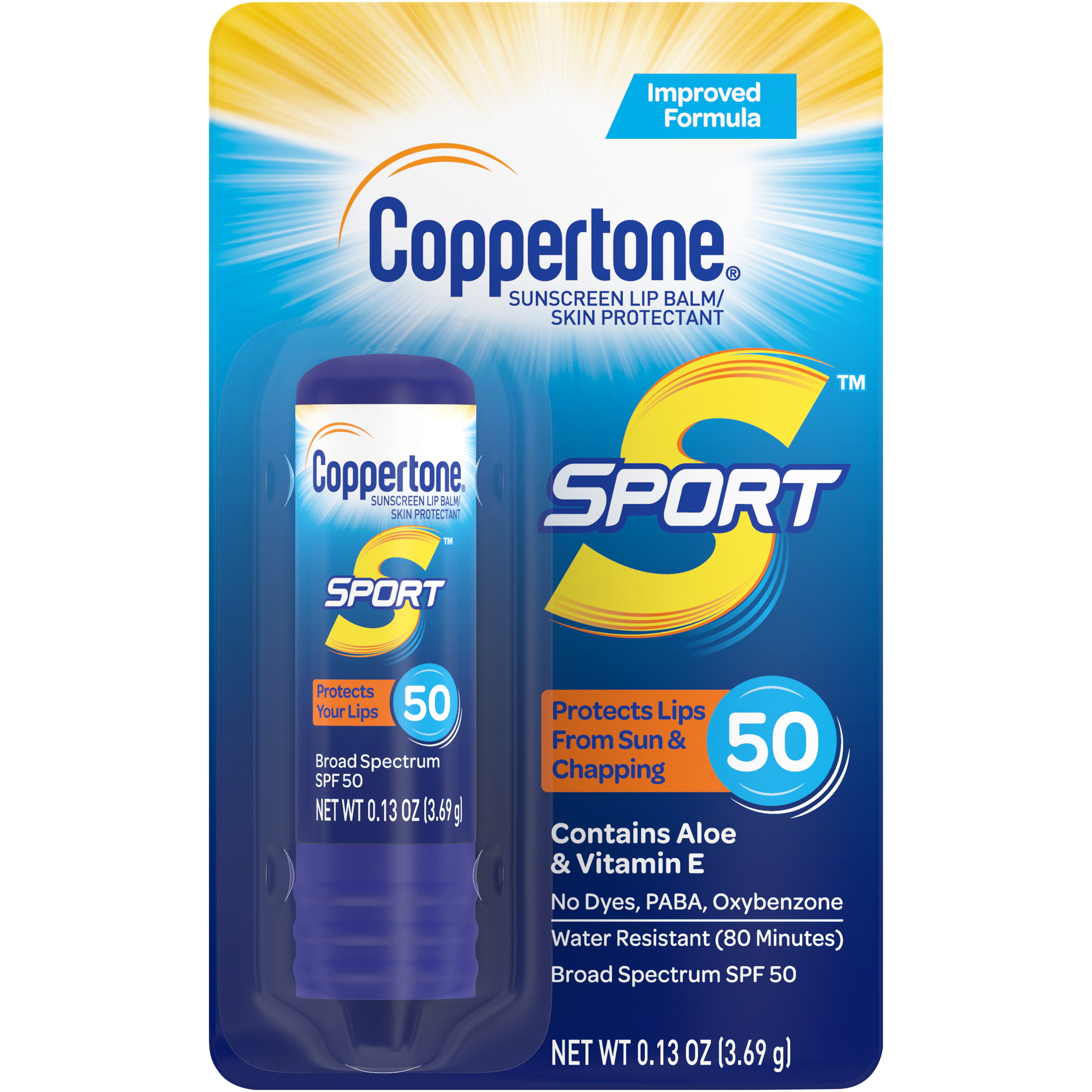 Coppertone Sport Sunscreen Lip Broad Spectrum Spf 50 13 Oz Walmart Com Walmart Com