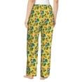 thumbnail image 2 of KLL Womens Roosters And Sunflowers Print Pajama Pants Soft Pajama Bottoms for Women Cozy Lounge Pants-Large, 2 of 7
