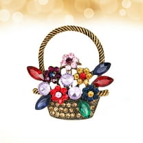 LEORX 1PC Floral Rhinestone Brooch Jewelry Pin for Women Casual Parties