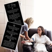 IV Intravenous Therapy Infusion Aftercare Card 50 Pack 2x3.5 inch Business Size Card Drip Vitamin IV Supplies IV Therapy Infusion Mobile Patient Black Card Design