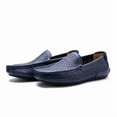 thumbnail image 2 of Summer Men Casual Shoes Moc Toe Genuine Leather Mens Loafers  Breathable Slip on Driving Shoes, 2 of 9