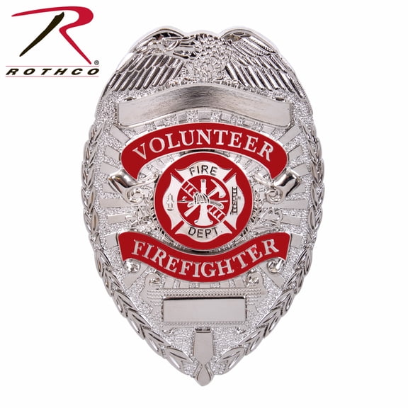 Rothco Deluxe Fire Department Badge, Silver