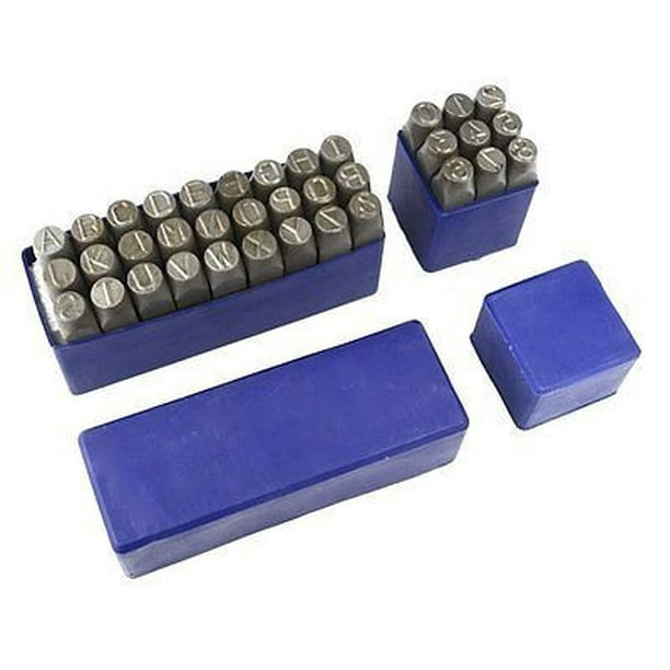 1/2" Large Metal Letter and Number Punch Stamp Set