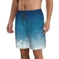 thumbnail image 2 of Naloa Christmas Snowflakes Men's Beach Shorts, Surfing shorts, Swim trunks, Quick Dry Swim Trunks for Surfing Beach Fun - Small, 2 of 9