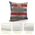 thumbnail image 4 of Throw Pillow Cover Patriotic Streaks Parallel American Flag Pattern Pillow Case, 4 of 5