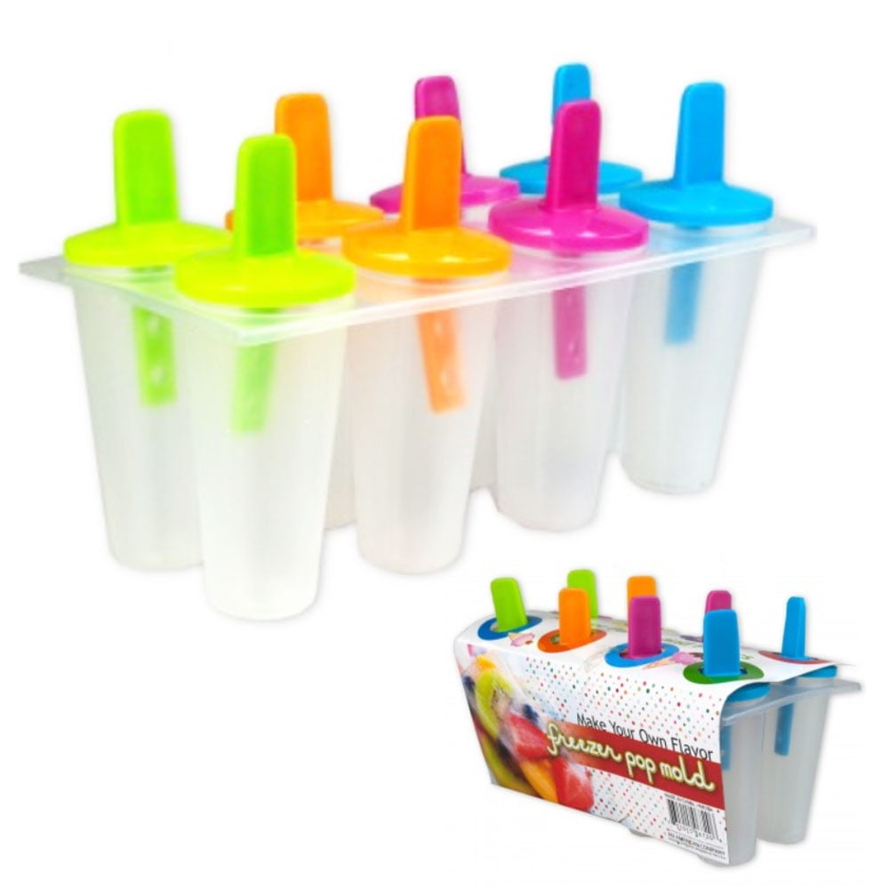 8 Cells DIY Popsicle Molds Ice Cream Makers Kitchen Tools Reusable Frozen Pop Mo 