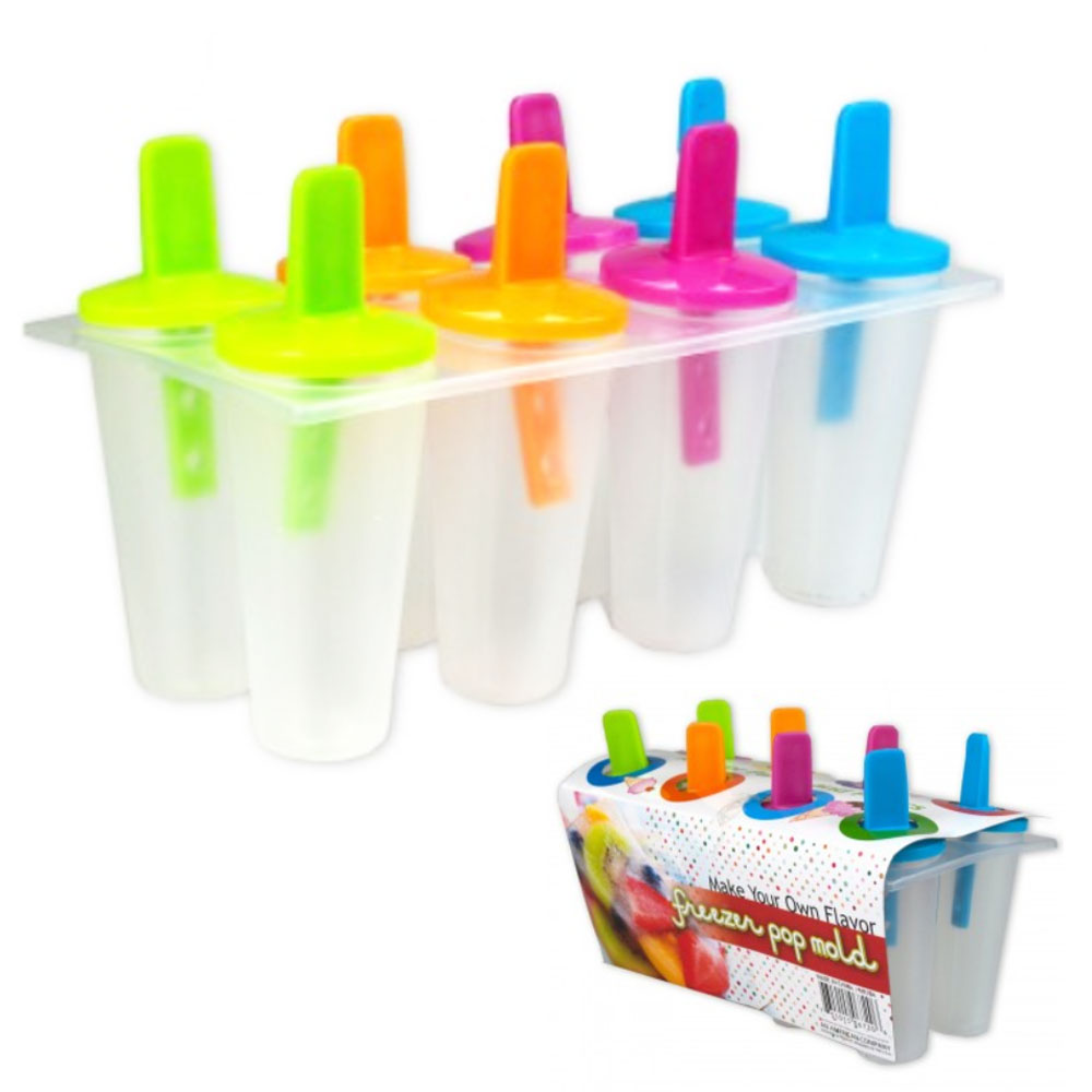 Logicstring Silicone Ice Cream Molds Ice lolly Moulds Freezer Ice cream bar Molds Maker With Popsicle Sticks 3 Color