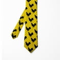 thumbnail image 2 of Necktie, Silhouettes on Polka Dots, 3.7", Yellow Charcoal Grey, by Ambesonne, 2 of 4
