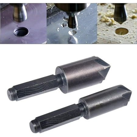 

Maozh01 1/4in Shank Hex HSS 7 Flute Woodworking Countersink Drill Bits 82 Degree Chamfer Countersink for Carpentry Reamer 10mm/13mm