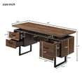 thumbnail image 2 of Harper & Bright Designs Computer Desk with Storage Drawers Writing Study Table with Hanging Letter-size Files, 59 inch, 2 of 9