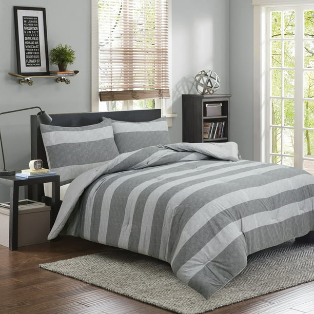 Herringbone Wide Striped Soft, Breathable, Comforter Set