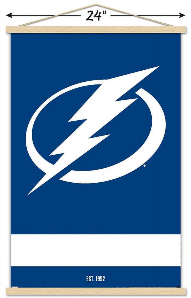 NHL Tampa Bay Lightning - Logo 21 Wall Poster with Magnetic Frame, 22.375" x 34"